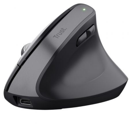 Trust Bayo+ Ratón Vertical Ergonómico Inalámbrico Negro